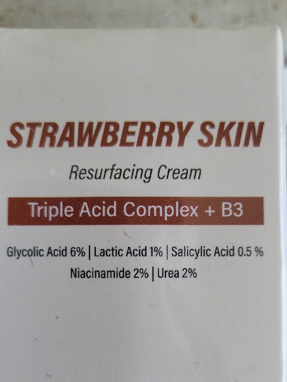 Strawberry Skin Resurfacing Cream Triple Acid Complex+B3 - Picture 2 of 4